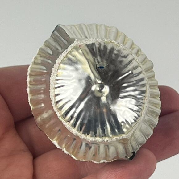 Vtg Mercury Glass Christmas Ornament Roses Basket West Germany Mouth Blown - Picture 6 of 8